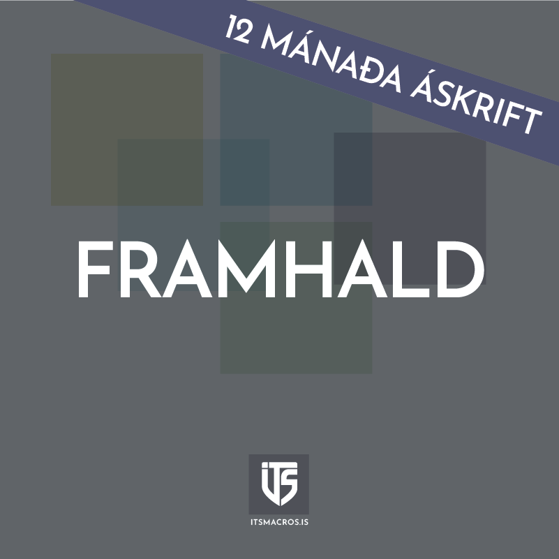 Framhaldsþjálfun – 12 mánaða áskrift