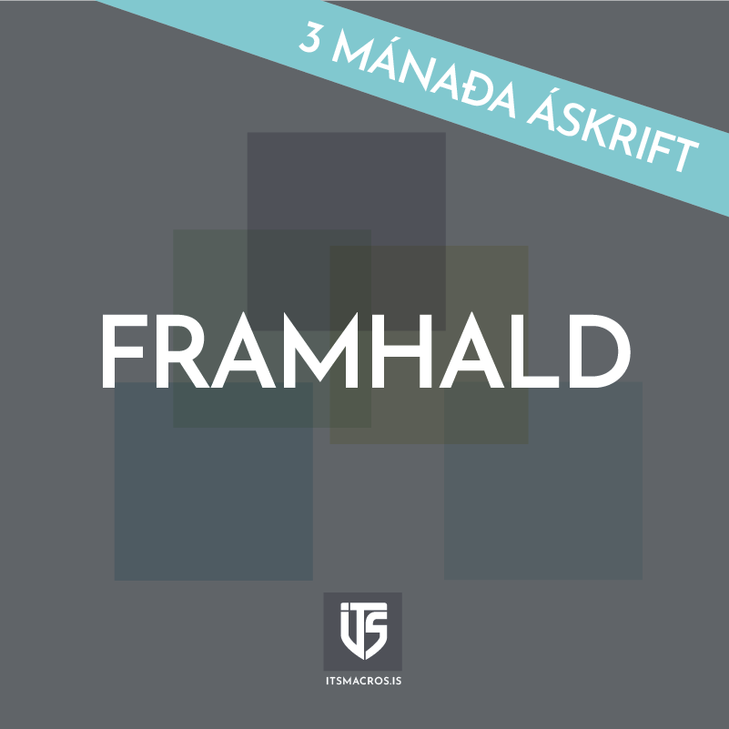 Framhaldsþjálfun – 3 mánaða áskrift