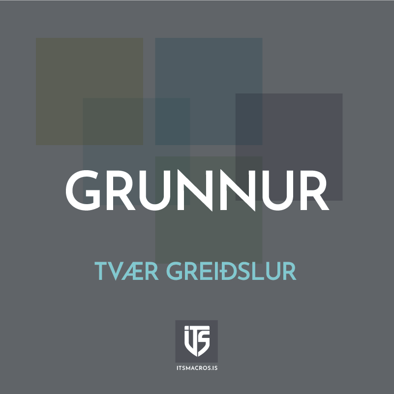 Grunnþjálfun – Tvær greiðslur